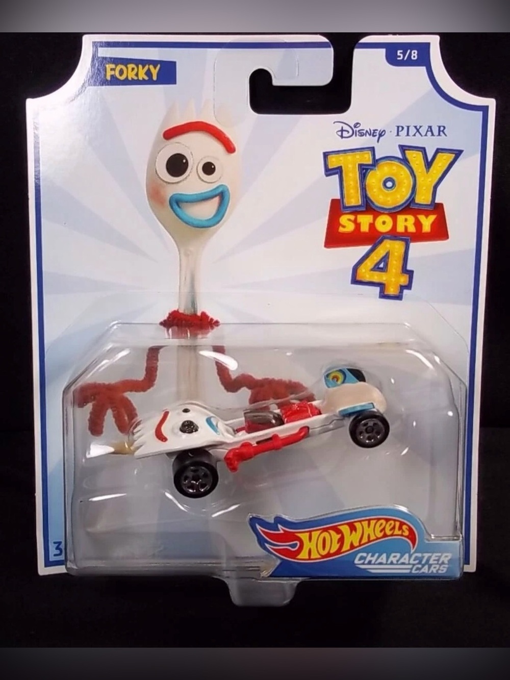 Hot Wheels Disney Pixar Toy Story 4 Forky Character Car -NEW